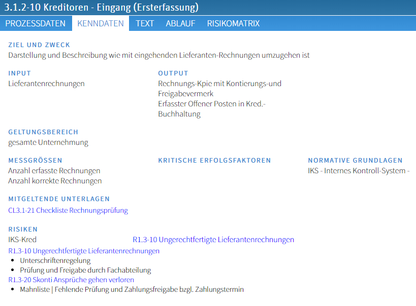 Prozesskenndaten